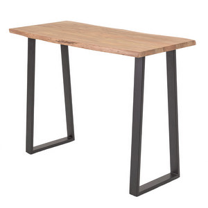 Alaia Bar Table, Acacia / Black Steel, 140 x 60 cm