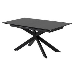 Atminda -jatkettava ruokapöytä, musta, 90 x 160/210 cm