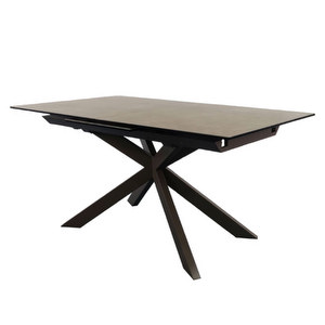 Atminda -jatkettava ruokapöytä, ruskea/musta, 90 x 160/210 cm