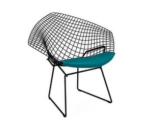 Bertoia Diamond -tuoli, musta/Alpine