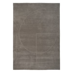 Lineal Poem -matto, grey, 140 x 200 cm