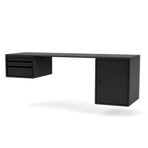 Montana Workshop -työpöytä, black, 47 x 141 cm