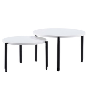 Ballet Coffee Table, White/Black, ø 68 cm