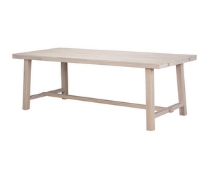 Brooklyn Extendable Dining Table, White Oiled Oak, 95 x 220 cm