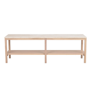 Orwel-konsolipöytä, beige travertiini/valkolakattu tammi, K 45 cm