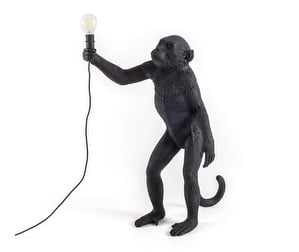 Monkey Table Lamp, Black