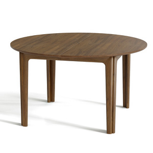 #112 Extendable Table, Oiled Walnut Veneer, ø 130-230cm