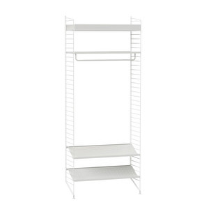 String System Shelf Unit, White, 78 x 200 cm