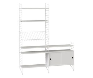 String System Shelf Unit, White, 156 x 200 cm