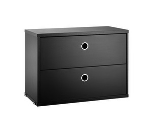 String System Chest of Drawers, Black Ash