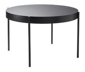 Series 430 -ruokapöytä, musta, ø 120 cm