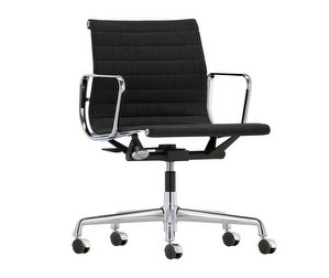 Aluminium Chair EA 118 Office Chair, Dark Grey-Black / Aluminium