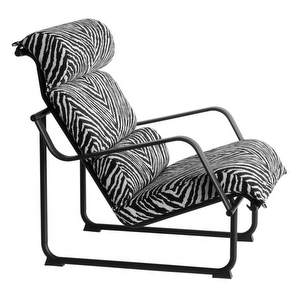 Remmi Armchair, Zebra Fabric / Black