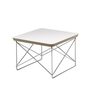 Occasional Table LTR, White Laminate/Chrome