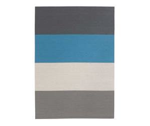 Fourways-matto, turquoise/graphite, 170 x 240 cm